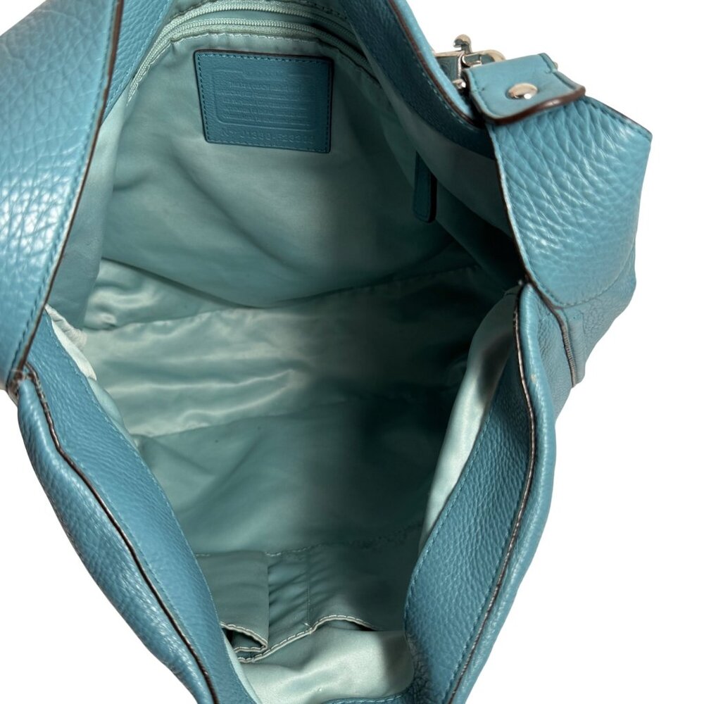 COACH Avery Pebbled Leather Tassel Hobo Shoulder Slim Bucket Bag w/ Tag F23309 - Picture 10 of 14